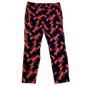 Old Navy Pixie Ankle Lobster Pants Women's 28 Navy Red Coastal Grandma